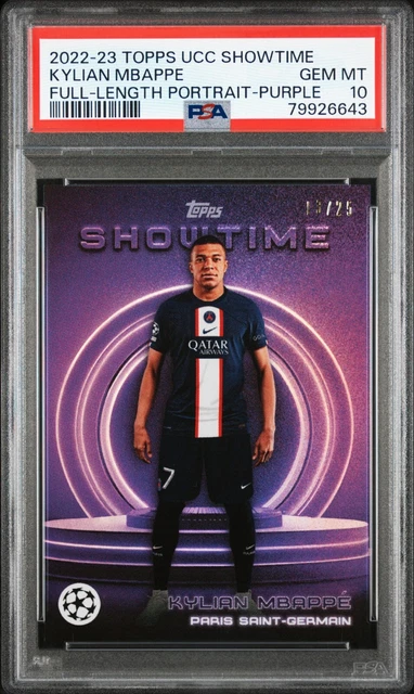 Kylian Mbappe Topps Showtime /25 PSA 10