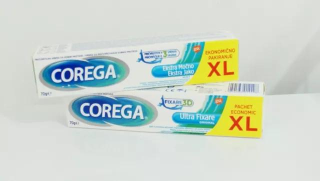 COREGA XL EFFECTIVE Denture adhesive cream ultra fixing strong 2 pack  £32.14 - PicClick UK