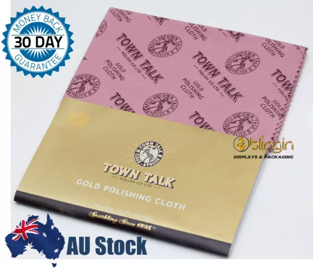 Large Town Talk Gold Jewellery Cleaner Polish Cloth 30 X 45CM Jewelry cleaning!