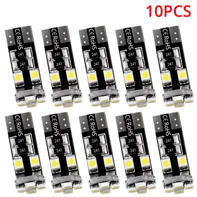 10 Ampoules W5W T10 A 8 Led Smd Lampe Veilleuse Blanche Xenon Anti Erreur Canbus