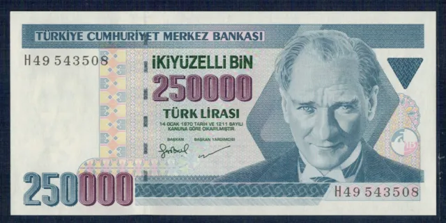 Turkey - 250.000 Lyre 1992 P.M. N° 207 Near Uncirculated Of Print - Gian 3