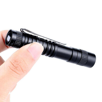 2x Tactical Flashlight Small LED Torch Light Mini Super Bright Penlight USB COB