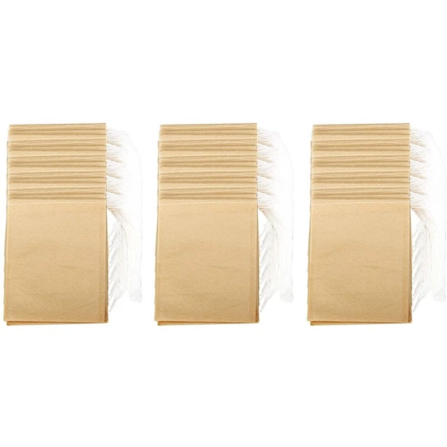 90Bags, Disposable  Tea Bag with Drawstring  Strong Penetration Unbleached  I7W8