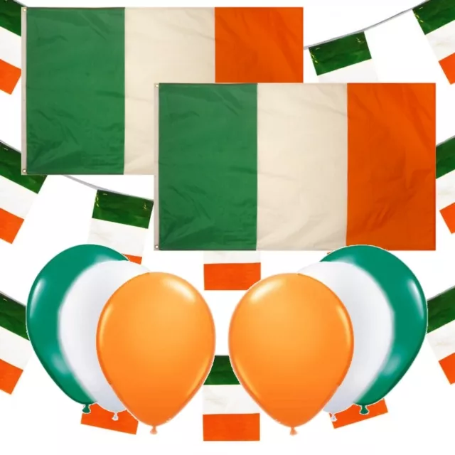 68 PC San Patrizio Giorno Bandiere & Palloncini Irlandese Decorazioni Festa Set