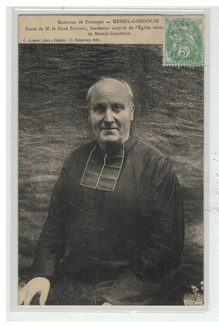 61 Menil Gondouin #10688 Pres Putanges Buste De M Le Cure Paysant Edit Delaunay