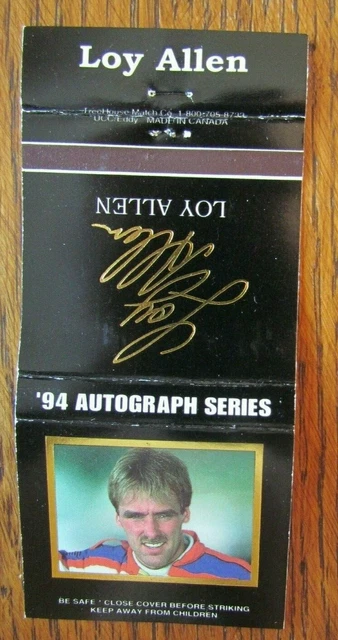 Nascar Racing Car Driver Loy Allen Matchbook Cover Empty 1994 Matchcover -D4