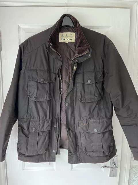 Barbour Winter Utility Wax Jacket Brown/Rustic Waxed Cotton Size Large