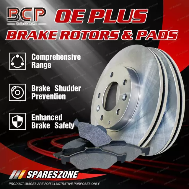 BCP Rear Brake Pads + Disc Brake Rotors for Holden Astra AH 1.8L 1.9L 2.0L 2.2L