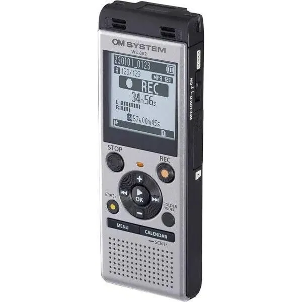 Olympus WS-882 Digital Voice Recorder Silver and Black