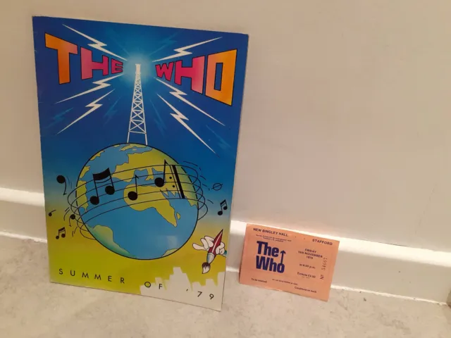 The Who 1979 Summer of '79 New Bingley Hall Concert Programme And Ticket Stub