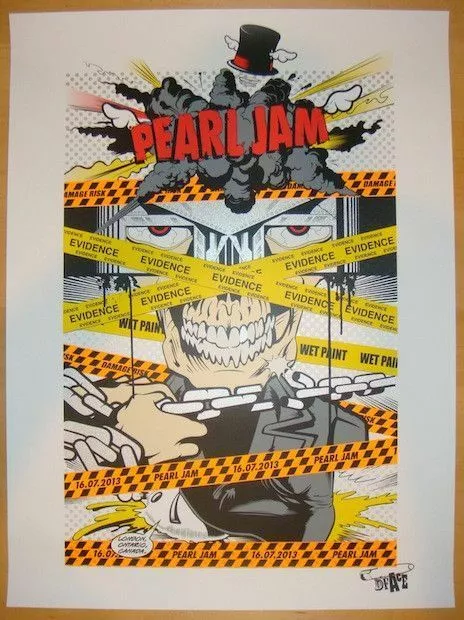 Pearl Jam Tour Poster London On July 16, 2013 DFace 2