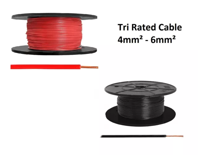 4mm 6mm Red and Black Tri Rated Cable Automotive Panel Electrical Wire Loom