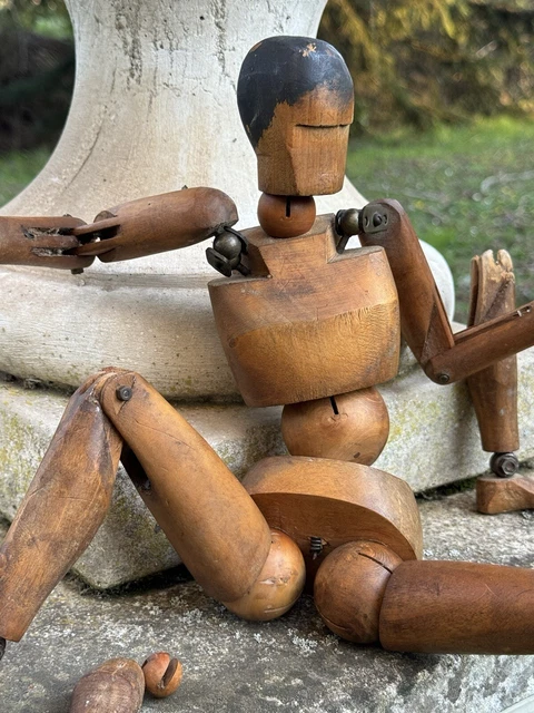 Mannequin En Bois Articulé Ancien - Modèle D'artiste 13 Pouces, Excellent état (occasion)