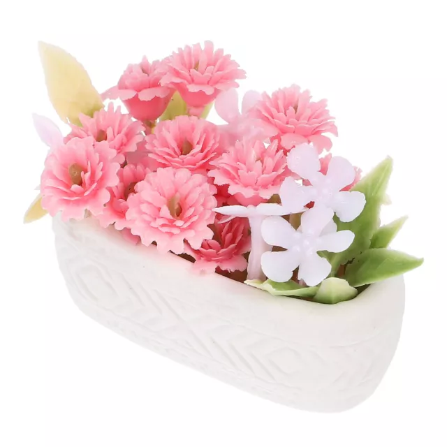 Casa delle bambole fiore in vaso fiore fiore in miniatura fiore in vaso ceramica modello mini