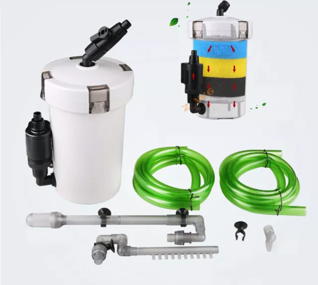 External Internal Aquarium Fish Tank Canister 30-100 GAL Filter Quiet Water Pump