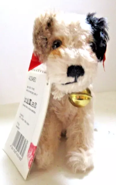 STEIFF AJAX Dog Replica 1933 ~ 403460 ~ 10cm ~ White ~ Boxed ~ COA ~ Ltd Ed 1933