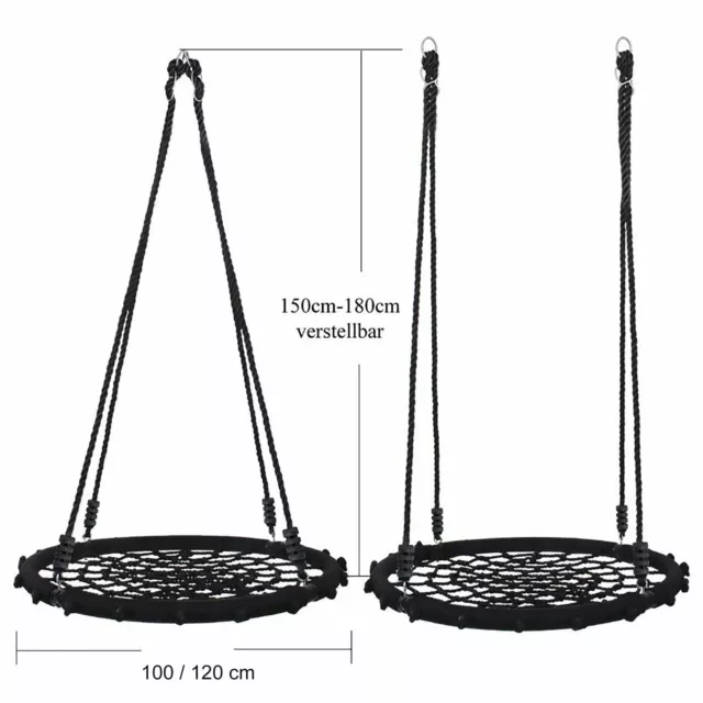 Nestschaukel L XL XXL Tellerschaukel Schaukel Kinderschaukel 300kg verstellbar 3