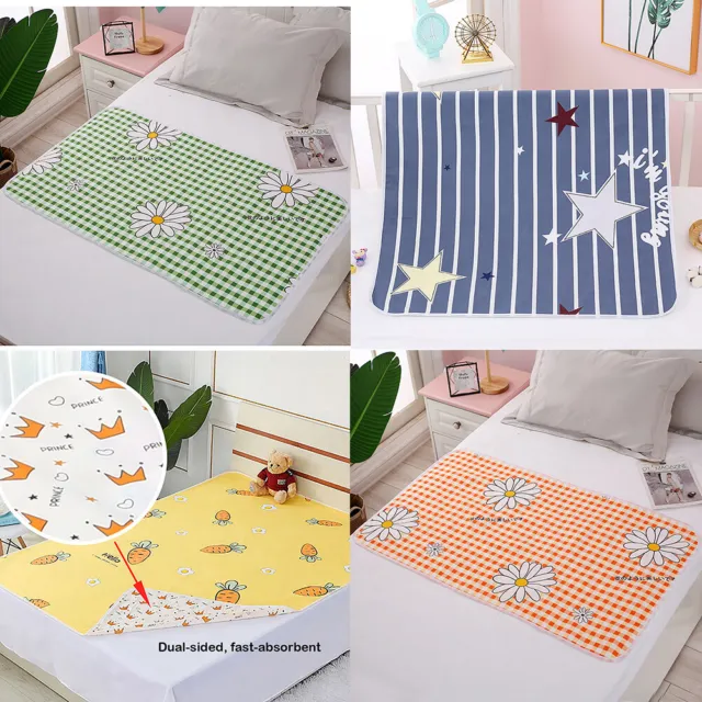 US Incontinence Bed Pads Reusable Washable Baby Adult Waterproof Cover Underpad