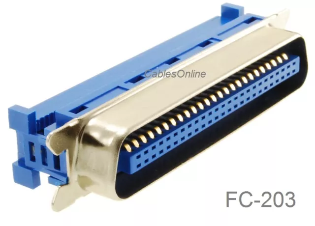 Centronics 50-Pin IDC Type Male CN50 Crimp Connector for Ribbon Cable