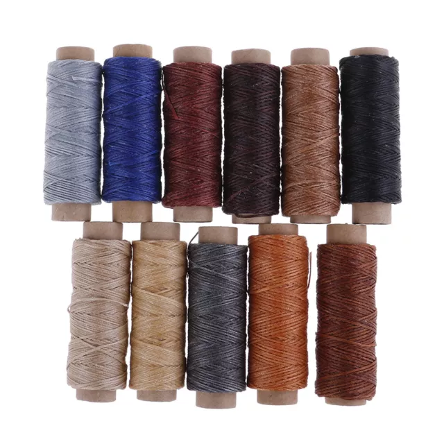 50m/Roll Leather Sewing Flat Waxed Thread Wax String Hand Stitching Craft 150TB