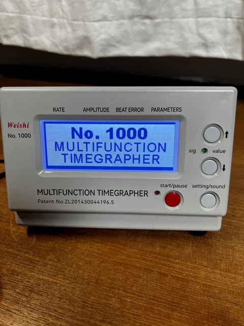 Timegrapher Multi Funzione Numeri 1000 - Per Orologi Meccanici, Con Plug Europa