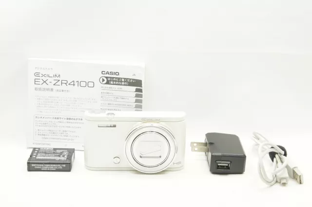 "MINT" CASIO EXILIM EX-ZR4100 12.1MP Compact Digital Camera White #240215q
