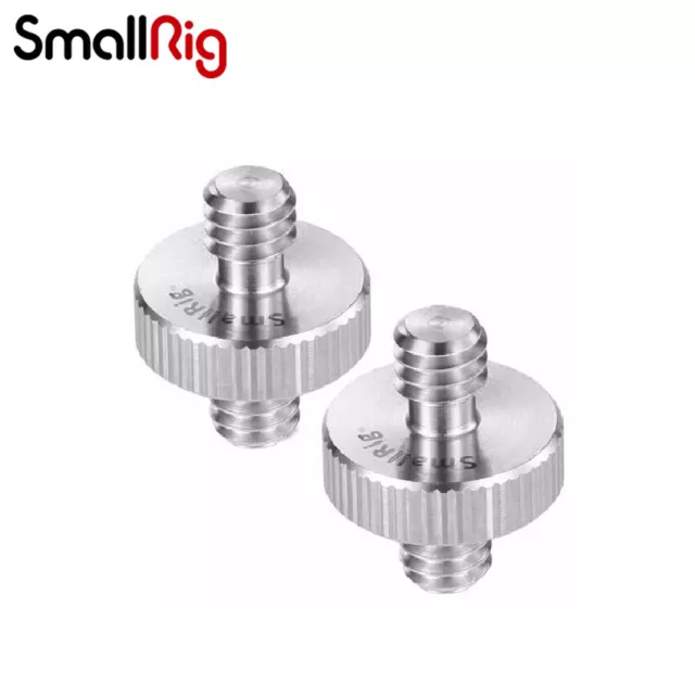 SmallRig 1/4 to 1/4" Male Threaded Screw Adapter Double Head Stud 2PC -828