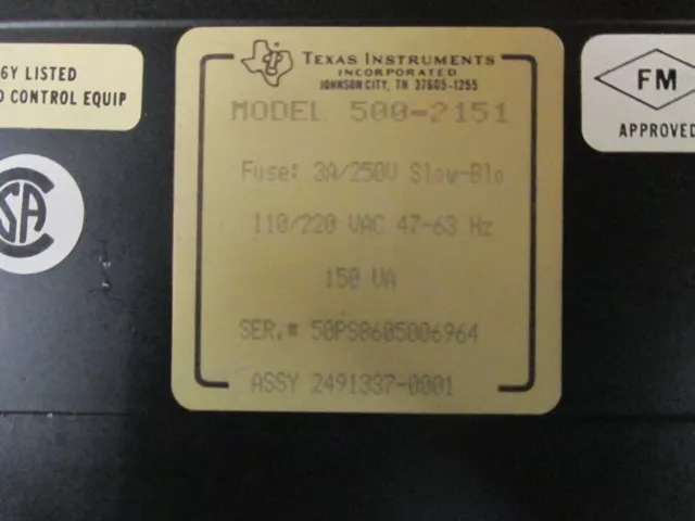 Texas Instruments 500-2151 power supply