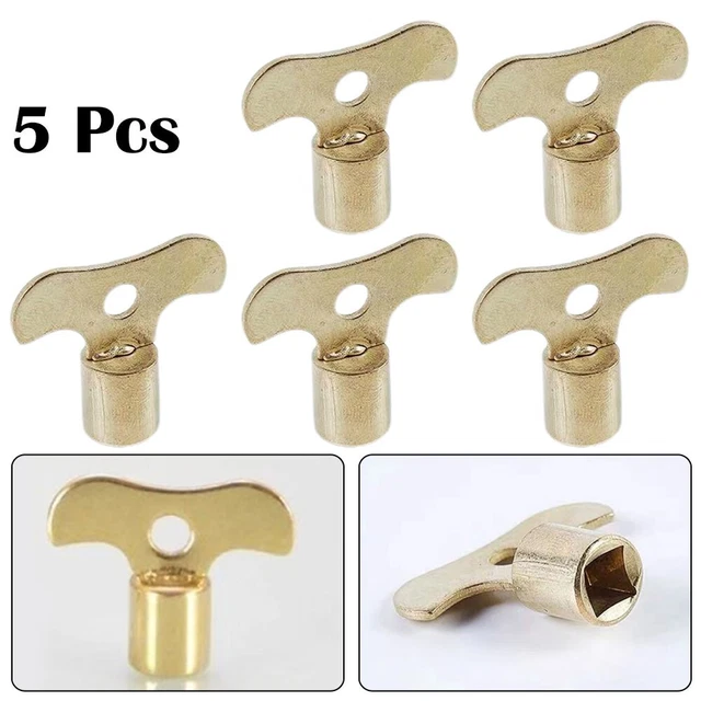 5X Radiateur Plumbing Fond Perdu Bleeding Cle Keys Solide Iron for Venting Air