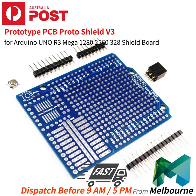PROTOTYPE PCB PROTO Shield V3 for Arduino UNO R3 Mega 1280 2560 328 ...