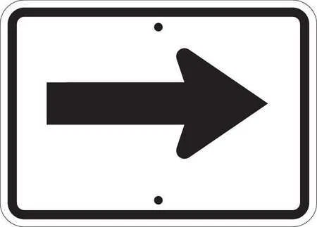 Brady 80055 One-Direction Large Arrow Traffic Sign, 9 In Height, 12 In Width,