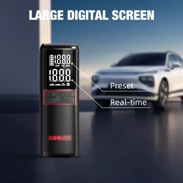 GOOLOO Portable Electric Digital Tire Inflator Air Compressor 160 PSI Air Pump