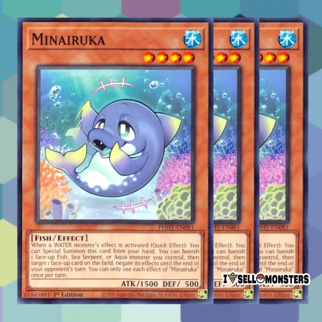 Yugioh! PHHY-EN081 3x Minairuka COMMON 1ST ED Yu-gi-oh! x3 FAST SHIP