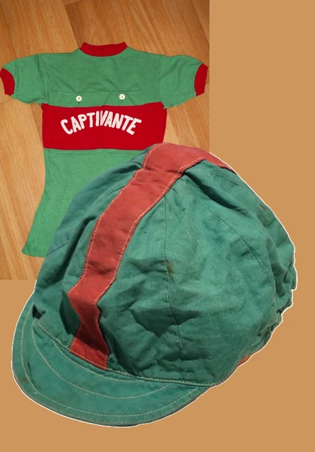 Casquette Vintage Colnago En Laine - Rouge - Années 70 - Cyclisme Eroica - Rare, état D'usage