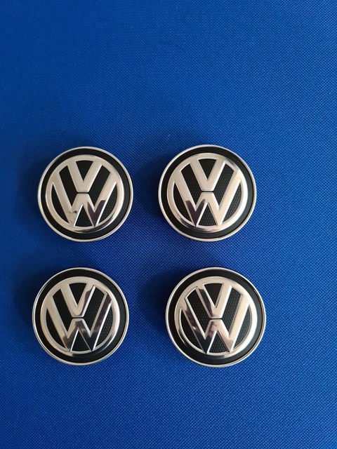 4 X GENUINE VW VOLKSWAGEN DYNAMIC CENTRE HUB CAPS SELF LEVELLING