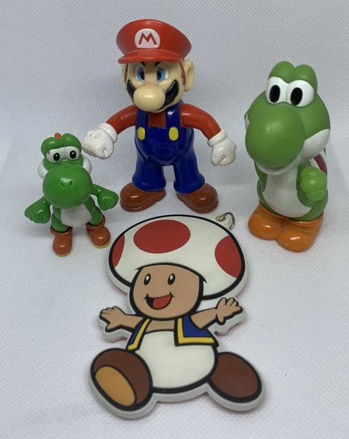 NINTENDO SUPER MARIO Bros. MARIO, YOSHI (2) Action Figures & TOAD