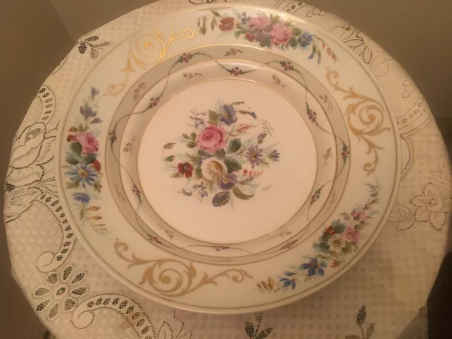 LARGE ANTIQUE FRENCH Sevres Chateau Des Tuileries Softpaste PORCELAIN BOWL12.5 "