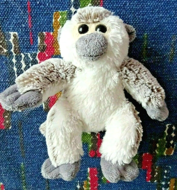 Kb/ Doudou Peluche Dani Creations Singe Gris Blanc Beige Chine  18 Cm Ttbe