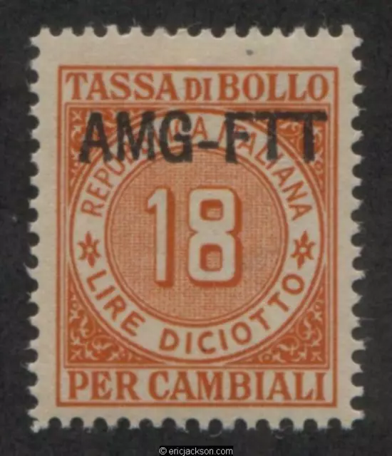 Trieste Letters of Exchange Revenue Stamp, FTT LE12 mint, F-VF