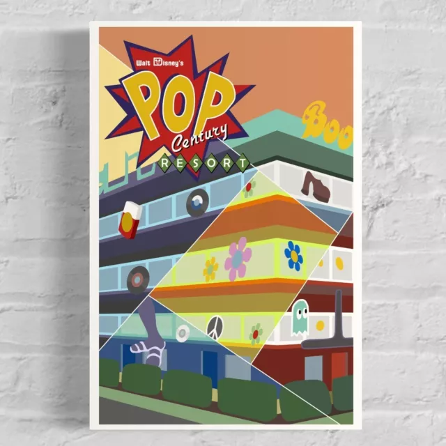 Walt Disney World Pop Century Resort Poster Art