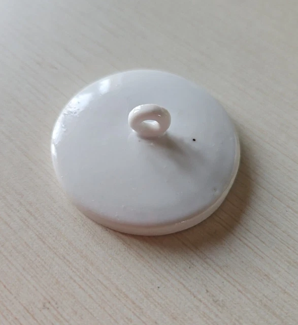 Antico Coperchio Porcellana Vaso Albarello Farmacia Laboratorio Chimico  Tappo 2