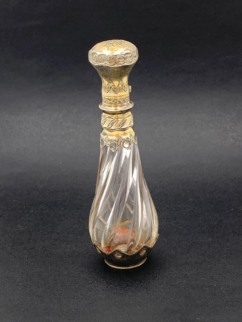 FLACON À PARFUM ou sels en cristal taillé et argent XIXe EUR 190,00 ...