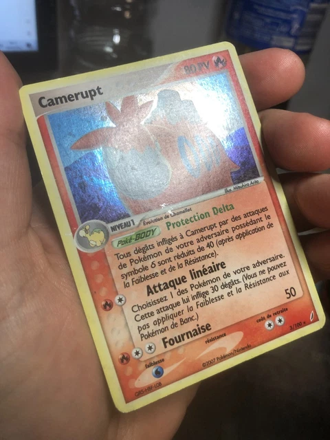 Carte Pokemon-CAMERUPT 3/100 HOLO-Bloc EX Gardiens de Cristal-FR-GOOD