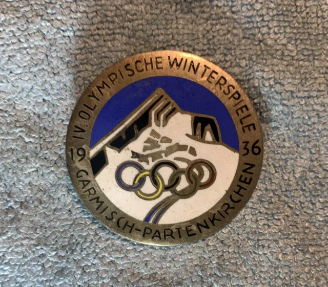 Anstecknadel Olympische Winterspiele 1936 Garmisch- Partenkirchen