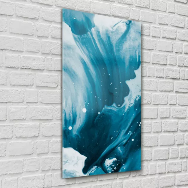 Glass Print Wall Decor 60x120 Blue marble texture