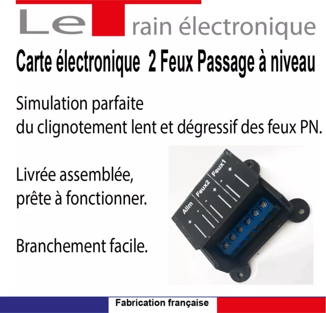 Feux de passage à niveau - Carte électronique pour train HO - décor