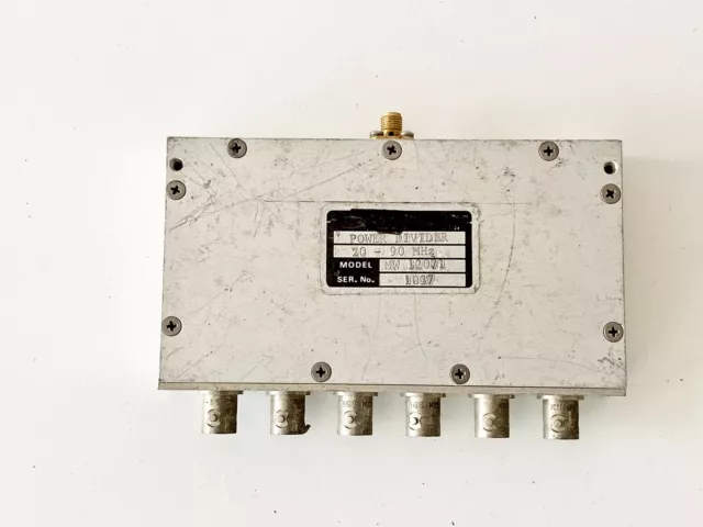 RF Power Splitter  Combiner  20 -90 MHz SMA(f) to BNC(f)  6-way