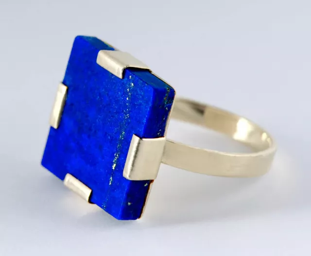 Valentinstag Lapislazuli Edelstein 925 Sterling Silber Handgemacht Ring Alle Gr.