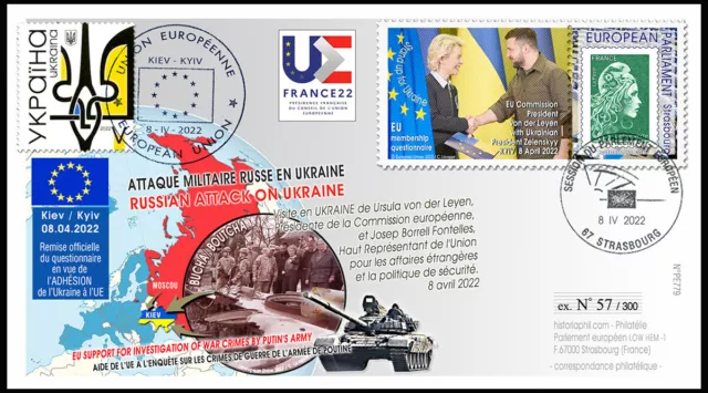 PE779 FDC UKRAINE's EU Accession VON DER LEYEN meets ZELENSKYY, War crimes BUCHA