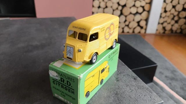 Camion Citroën HY 1200Kg Benne Entrepreneur JRD - Tôle, Échelle 40cm, 1961 - Rare